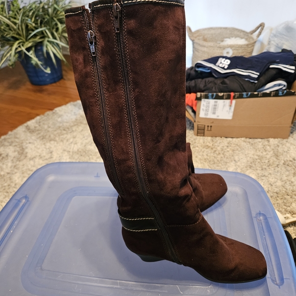 Aerosloes Dark Brown Fabric Upper - Picture 2 of 5